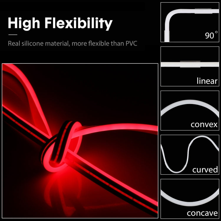 CJ-1206 12V 6A 5m IP65 Waterproof Silicone Neon LED Strip Light(Red) - Epoxy Waterproof Light by buy2fix | Online Shopping UK | buy2fix