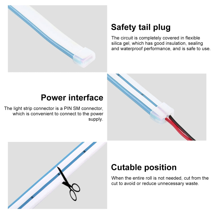 CJ-1206 12V 6A 5m IP65 Waterproof Silicone Neon LED Strip Light(Sky Blue) - Epoxy Waterproof Light by buy2fix | Online Shopping UK | buy2fix