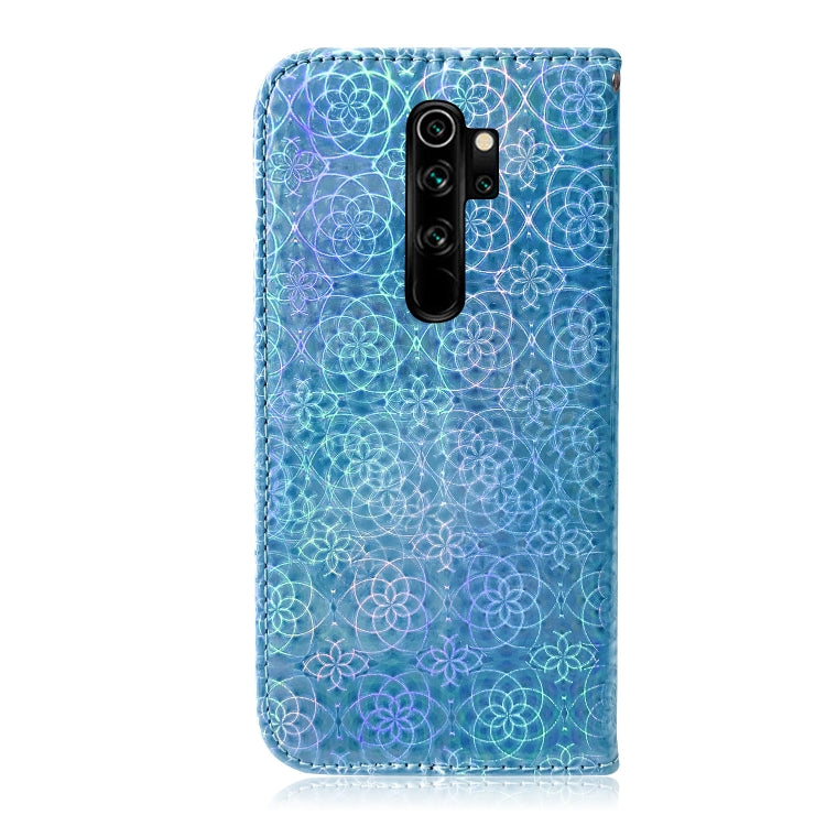 For Xiaomi Redmi Note 8 Pro Solid Color Colorful Magnetic Buckle Horizontal Flip PU Leather Case with Holder & Card Slots & Wallet & Lanyard(Blue) - Xiaomi Cases by buy2fix | Online Shopping UK | buy2fix