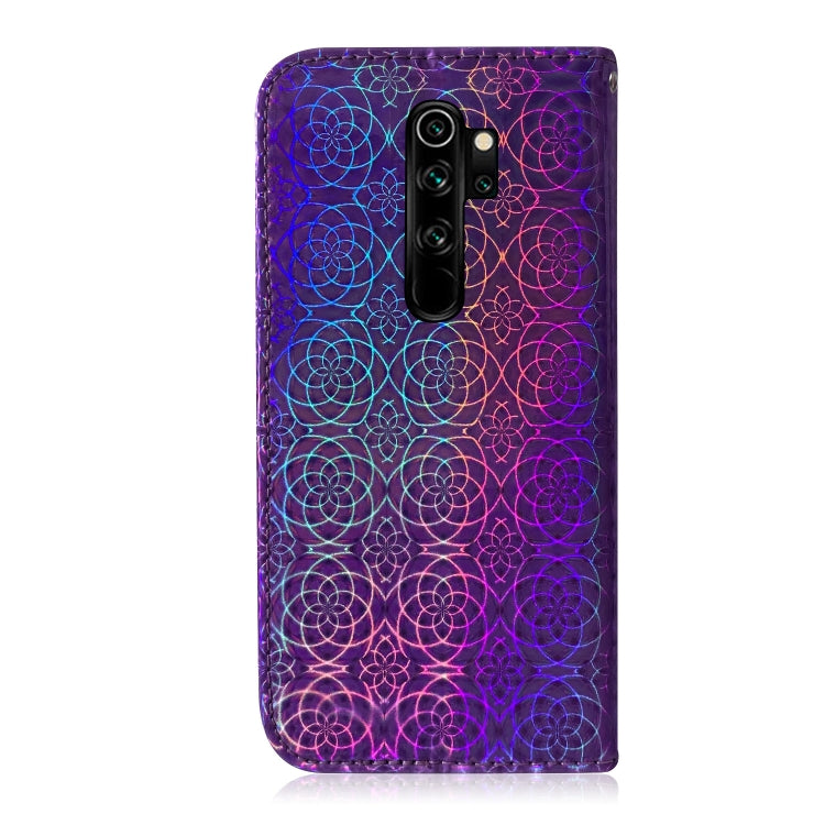 For Xiaomi Redmi Note 8 Pro Solid Color Colorful Magnetic Buckle Horizontal Flip PU Leather Case with Holder & Card Slots & Wallet & Lanyard(Purple) - Xiaomi Cases by buy2fix | Online Shopping UK | buy2fix