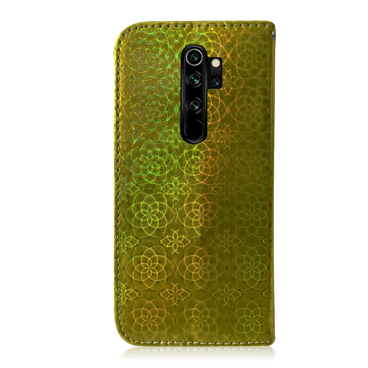 For Xiaomi Redmi Note 8 Pro Solid Color Colorful Magnetic Buckle Horizontal Flip PU Leather Case with Holder & Card Slots & Wallet & Lanyard(Gold) - Xiaomi Cases by buy2fix | Online Shopping UK | buy2fix