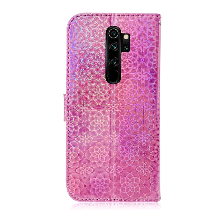For Xiaomi Redmi Note 8 Pro Solid Color Colorful Magnetic Buckle Horizontal Flip PU Leather Case with Holder & Card Slots & Wallet & Lanyard(Pink) - Xiaomi Cases by buy2fix | Online Shopping UK | buy2fix