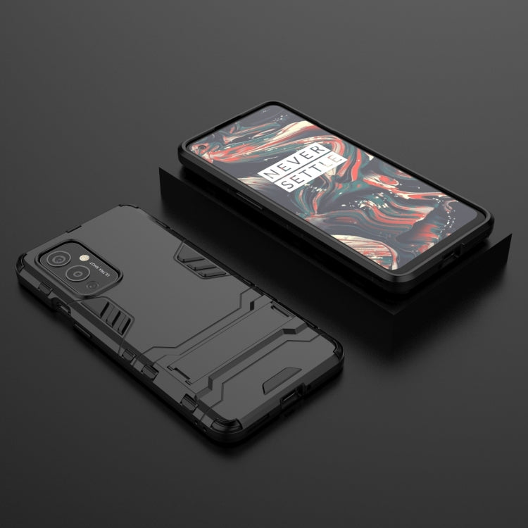 For OnePlus 9 PC + TPU Shockproof Protective Case with Holder(Black) - OnePlus Cases by buy2fix | Online Shopping UK | buy2fix