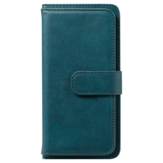 For Oneplus Nord Multifunctional Magnetic Copper Buckle Horizontal Flip Solid Color Leather Case with 10 Card Slots & Wallet & Holder & Photo Frame(Dark Green) by buy2fix
