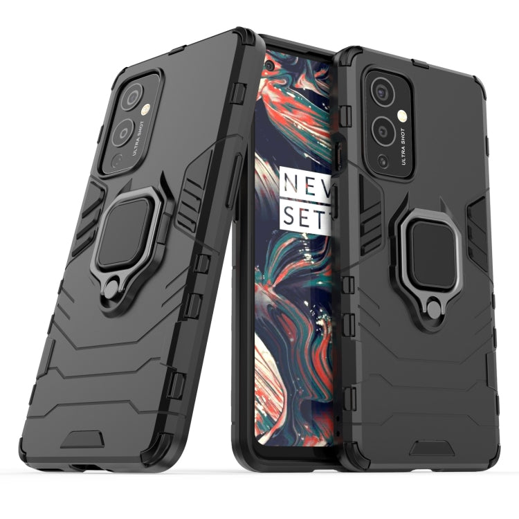 For OnePlus 9 PC + TPU Shockproof Protective Case with Magnetic Ring Holder(Black) - OnePlus Cases by buy2fix | Online Shopping UK | buy2fix