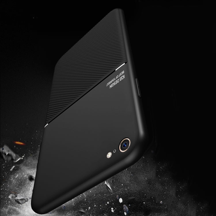 Classic Tilt Strip Grain Magnetic Shockproof PC + TPU Case For iPhone 6 Plus(Black) - More iPhone Cases by buy2fix | Online Shopping UK | buy2fix