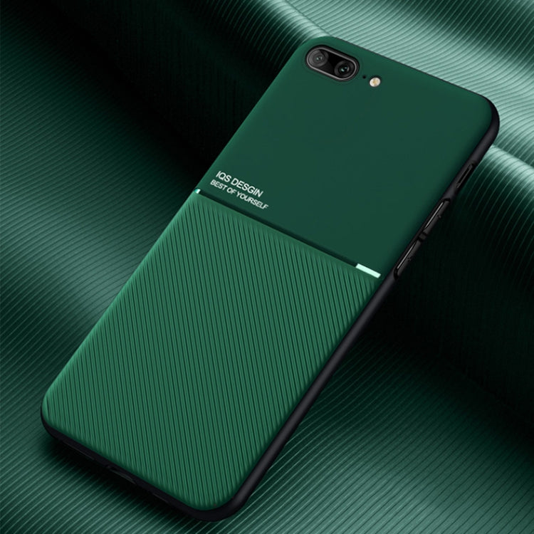 Classic Tilt Strip Grain Magnetic Shockproof PC + TPU Case For iPhone 8 Plus / 7 Plus(Green) - More iPhone Cases by buy2fix | Online Shopping UK | buy2fix