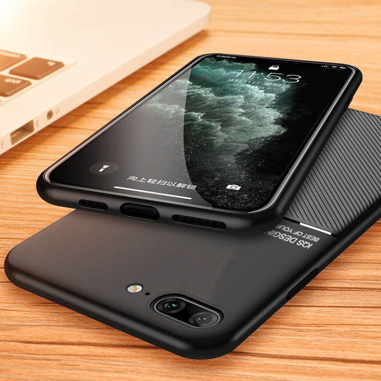 Classic Tilt Strip Grain Magnetic Shockproof PC + TPU Case For iPhone 8 Plus / 7 Plus(Green) - More iPhone Cases by buy2fix | Online Shopping UK | buy2fix