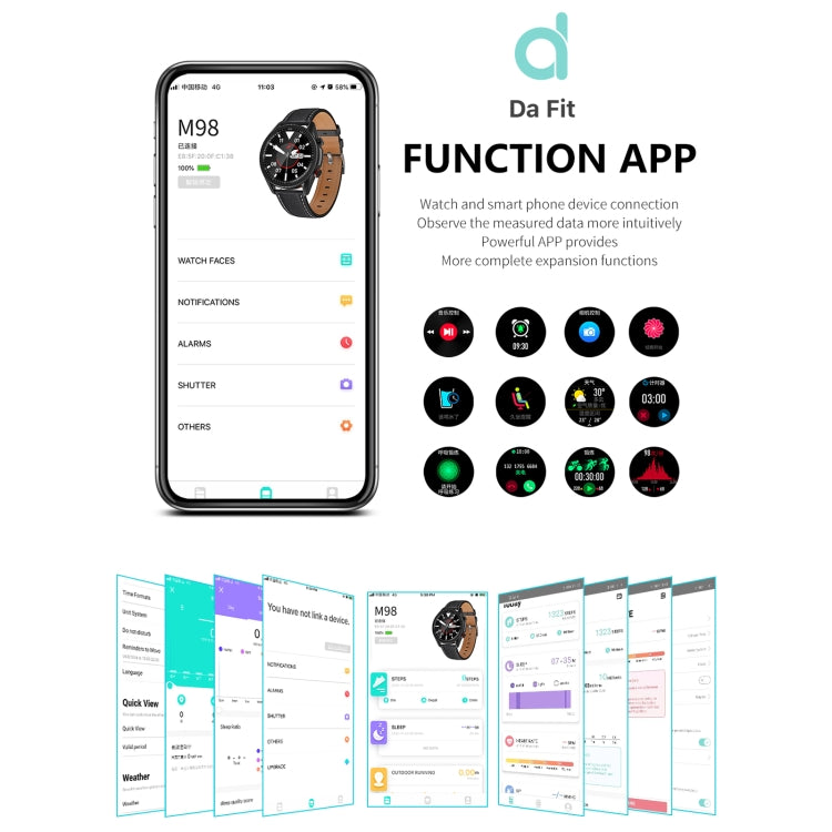 M98 1.28 inch IPS Color Screen IP67 Waterproof Smart Watch, Support Sleep Monitor / Heart Rate Monitor / Bluetooth Call, Style:Steel Strap(Silver) by buy2fix