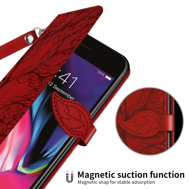 Life of Tree Embossing Pattern Horizontal Flip Leather Case with Holder & Card Slot & Wallet & Photo Frame & Lanyard For iPhone 6 Plus & 6s Plus(Red) by buy2fix