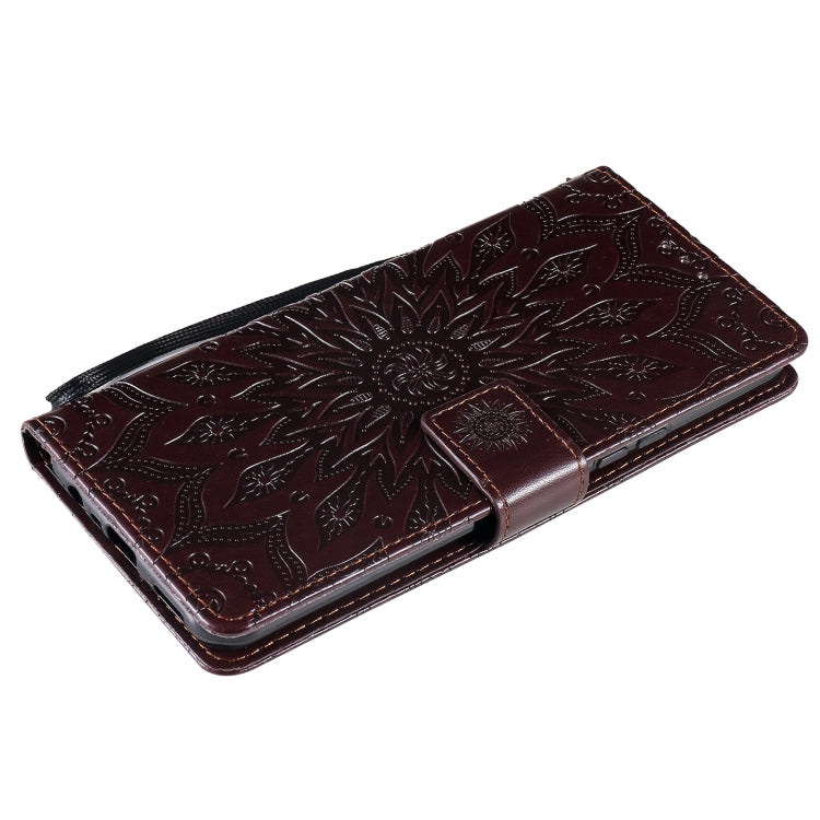 For OPPO Realme 7i / C17 Sun Embossing Pattern Horizontal Flip Leather Case with Card Slot & Holder & Wallet & Lanyard(Brown) by buy2fix