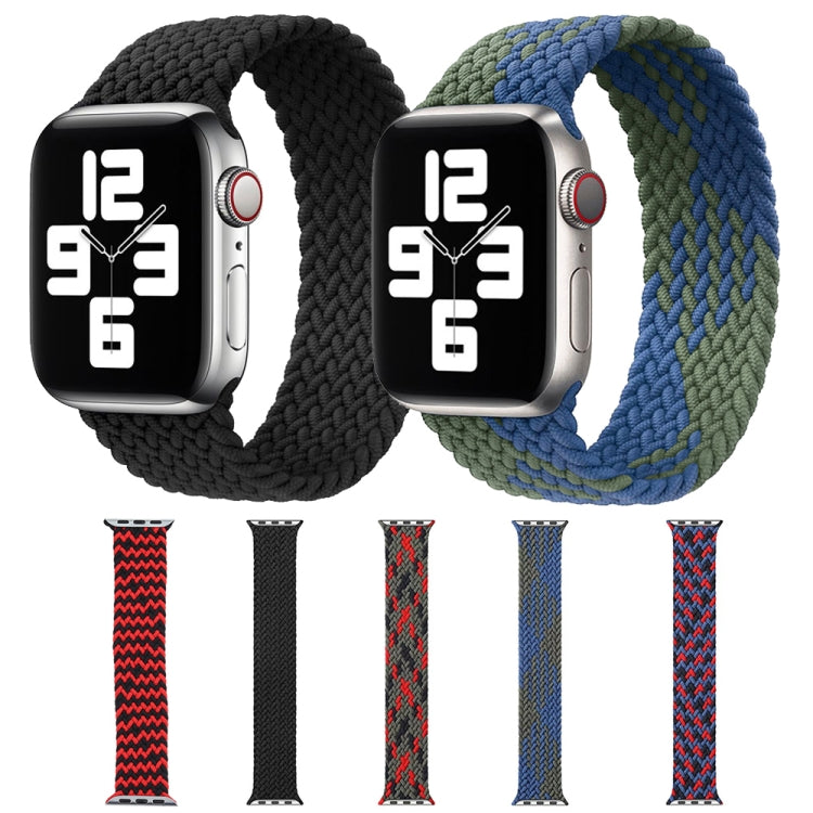 Mixed Color Nylon Braided Single Loop Watch Band For Apple Watch Series 7 41mm / 6 & SE & 5 & 4 40mm / 3 & 2 & 1 38mm, Size:M(Charcoal) by buy2fix