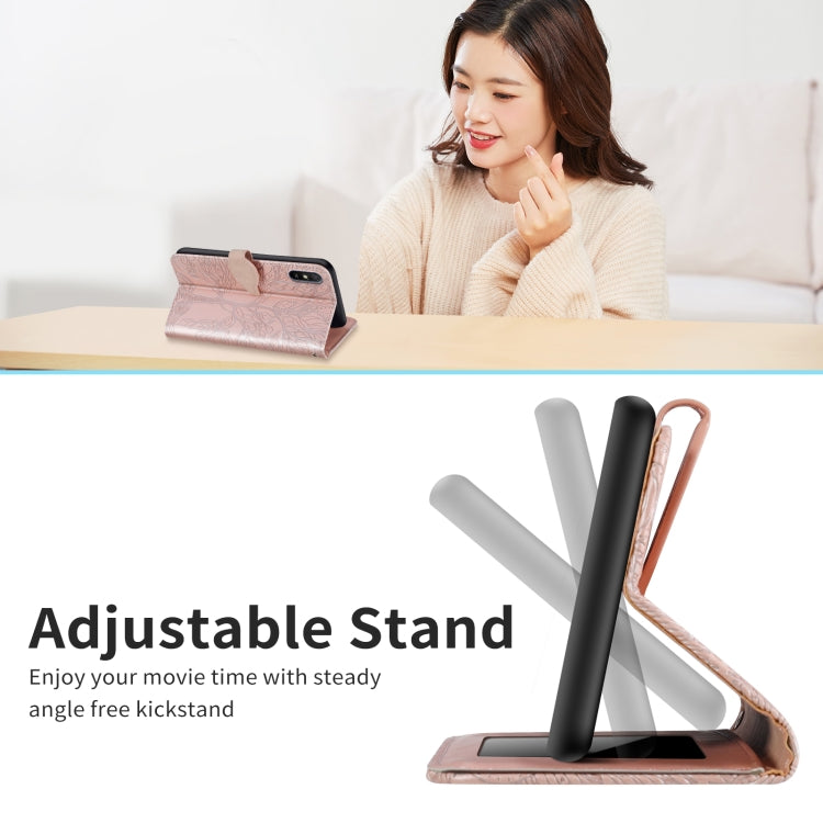 For Xiaomi Redmi 9A Life of Tree Embossing Pattern Horizontal Flip Leather Case with Holder & Card Slot & Wallet & Photo Frame & Lanyard(Rose Gold) - Xiaomi Cases by buy2fix | Online Shopping UK | buy2fix