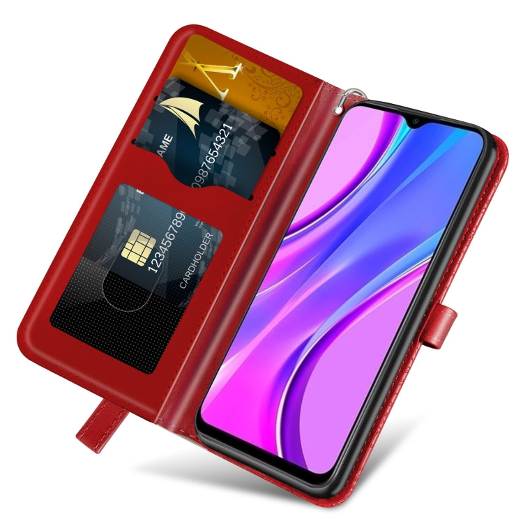 For Xiaomi Redmi 9A Life of Tree Embossing Pattern Horizontal Flip Leather Case with Holder & Card Slot & Wallet & Photo Frame & Lanyard(Red) - Xiaomi Cases by buy2fix | Online Shopping UK | buy2fix