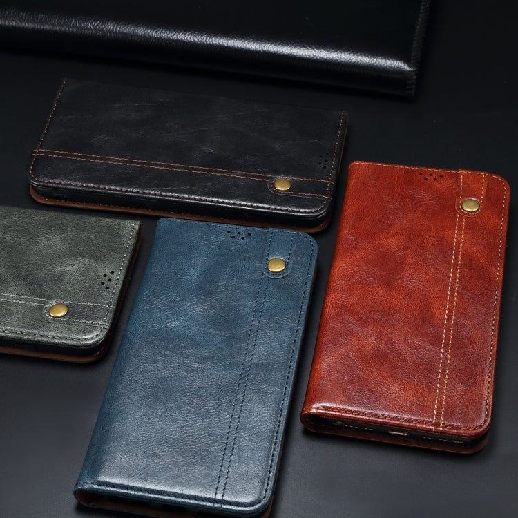 For Samsung Galaxy A12 5G Simple Wax Crazy Horse Texture Horizontal Flip Leather Case with Card Slots & Wallet(Brown) - Galaxy Phone Cases by buy2fix | Online Shopping UK | buy2fix