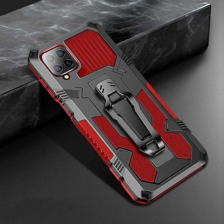 For Samsung Galaxy A12 Armor Warrior Shockproof PC + TPU Protective Case(Red) - Galaxy Phone Cases by buy2fix | Online Shopping UK | buy2fix