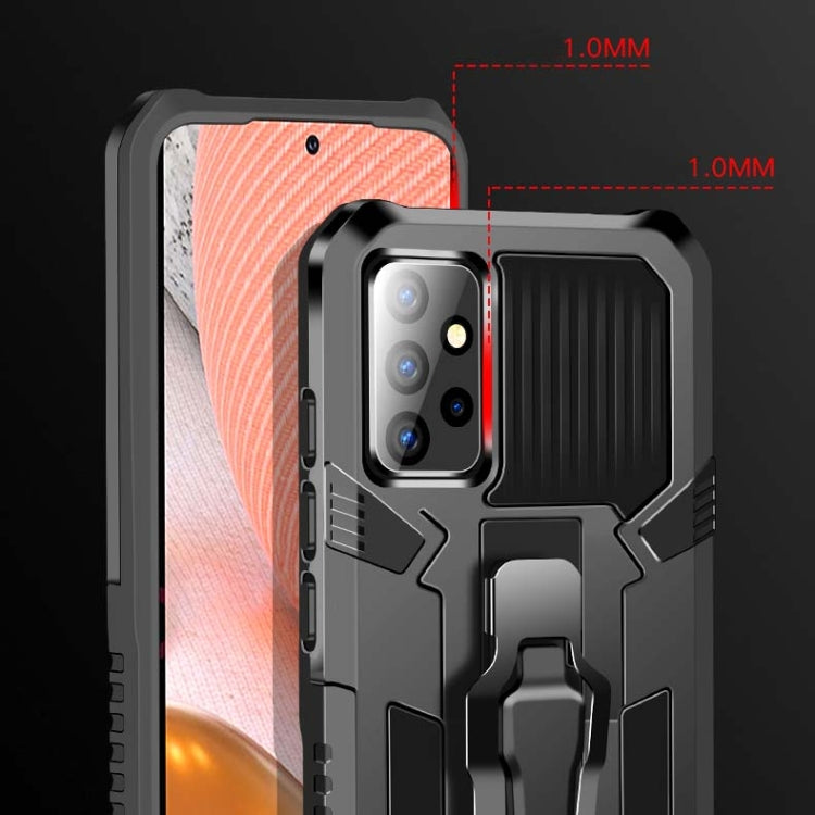 For Samsung Galaxy A12 Armor Warrior Shockproof PC + TPU Protective Case(Red) - Galaxy Phone Cases by buy2fix | Online Shopping UK | buy2fix