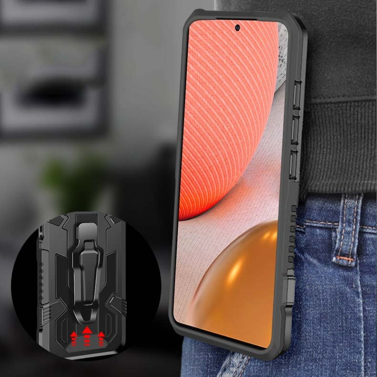 For Samsung Galaxy A12 Armor Warrior Shockproof PC + TPU Protective Case(Red) - Galaxy Phone Cases by buy2fix | Online Shopping UK | buy2fix