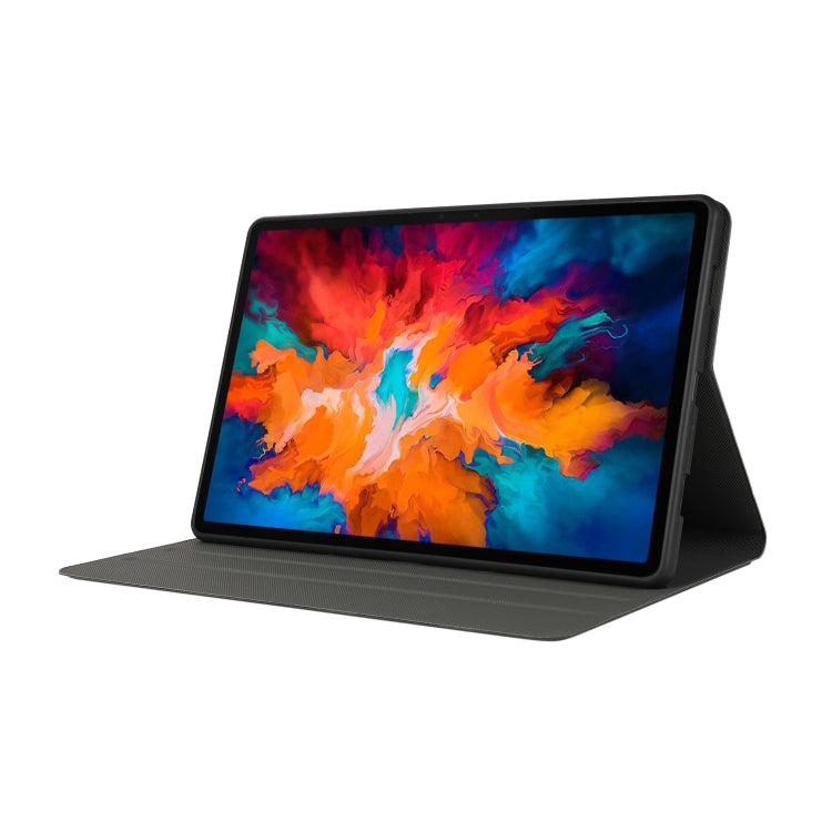 For Lenovo Tab P11 (TB-J606F) Voltage Craft Texture TPU Horizontal Flip Protective Case with Holder(Black) - Lenovo by buy2fix | Online Shopping UK | buy2fix
