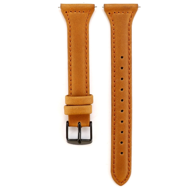 For Fitbit Versa Crazy Horse Texture Genuine Leather Watch Band(Light Brown) - Watch Bands by buy2fix | Online Shopping UK | buy2fix