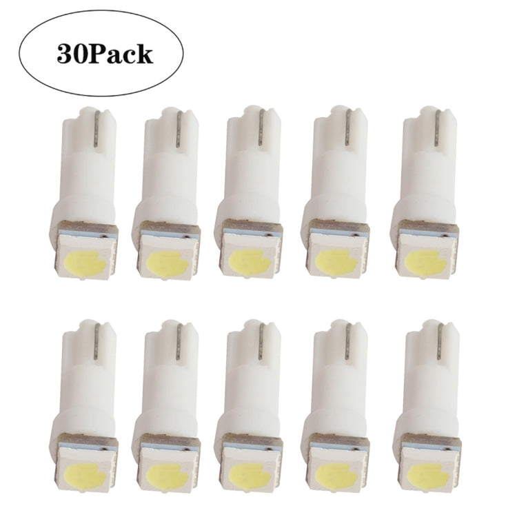 30 PCS T5 1LED SMD-5050 Car Modification LED Indicator Light White Light - Clearance Lights by buy2fix | Online Shopping UK | buy2fix