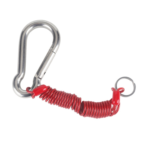 RV Trailer Spring Safety Rope Breakaway Cable, Safety Buckle Size:M8 x 80mm(Red) by buy2fix