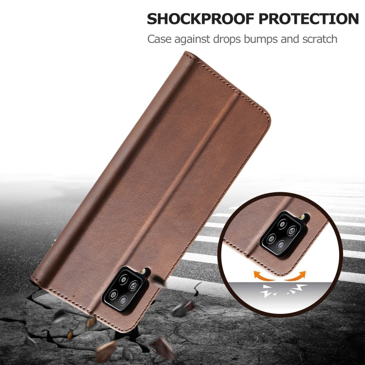 For Samsung Galaxy A42 5G LC.IMEEKE Calf Texture Horizontal Flip Leather Case with Holder & Card Slots & Wallet(Brown) - Galaxy Phone Cases by LC.IMEEKE | Online Shopping UK | buy2fix