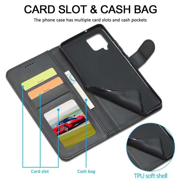 For Samsung Galaxy A42 5G LC.IMEEKE Calf Texture Horizontal Flip Leather Case with Holder & Card Slots & Wallet(Black) - Galaxy Phone Cases by LC.IMEEKE | Online Shopping UK | buy2fix