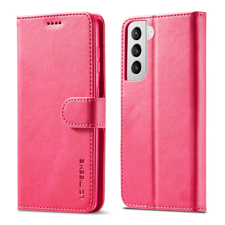 For Samsung Galaxy S21 5G LC.IMEEKE Calf Texture Horizontal Flip Leather Case with Holder & Card Slots & Wallet(Red) - Galaxy S21 5G Cases by LC.IMEEKE | Online Shopping UK | buy2fix