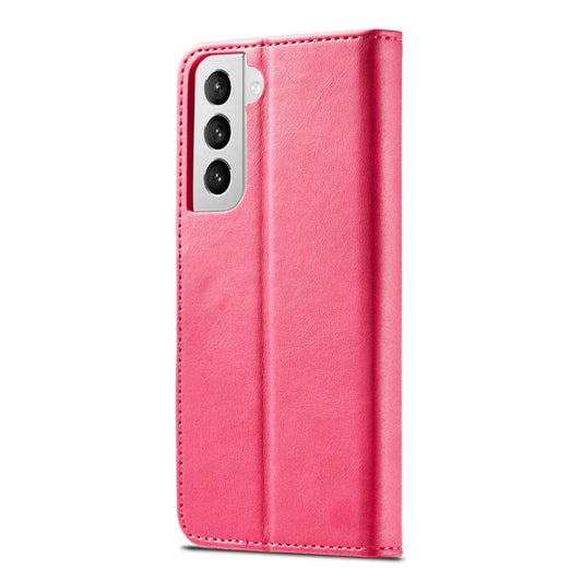 For Samsung Galaxy S21 5G LC.IMEEKE Calf Texture Horizontal Flip Leather Case with Holder & Card Slots & Wallet(Red) by LC.IMEEKE