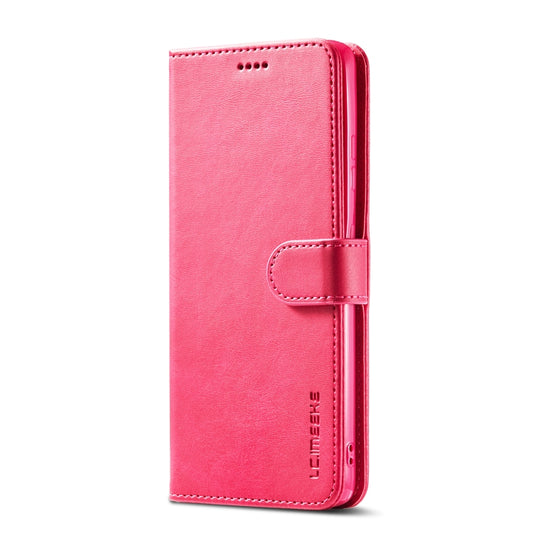 For Samsung Galaxy S21 Ultra 5G LC.IMEEKE Calf Texture Horizontal Flip Leather Case with Holder & Card Slots & Wallet(Red) by LC.IMEEKE