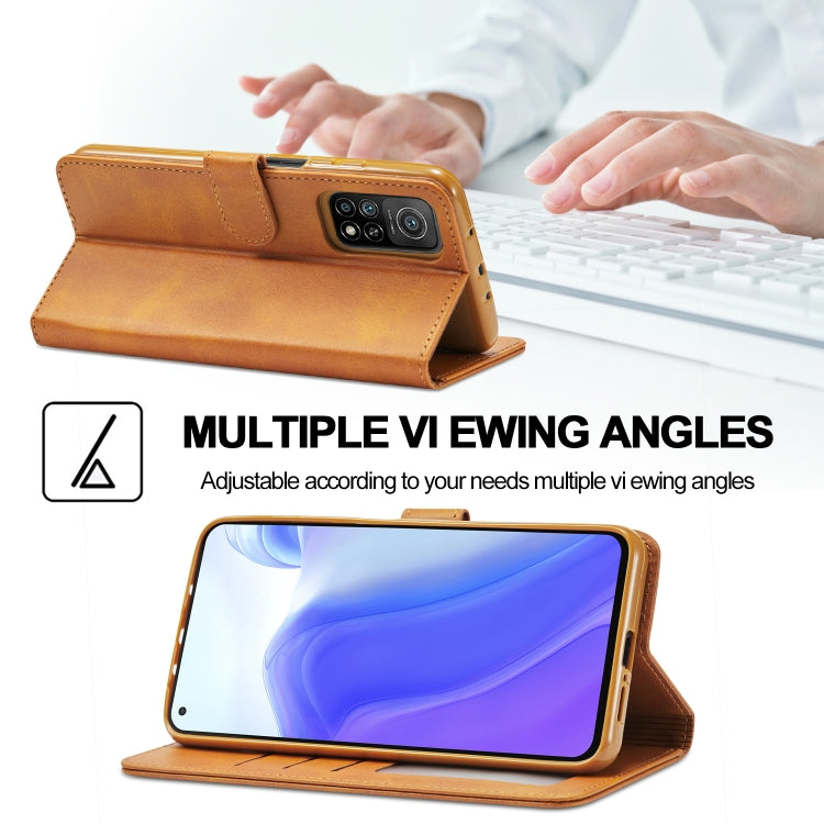 For Xiaomi Mi 10 5G / Mi 10T Pro 5G LC.IMEEKE Calf Texture Horizontal Flip Leather Case with Holder & Card Slots & Wallet(Yellow) - Xiaomi Cases by LC.IMEEKE | Online Shopping UK | buy2fix
