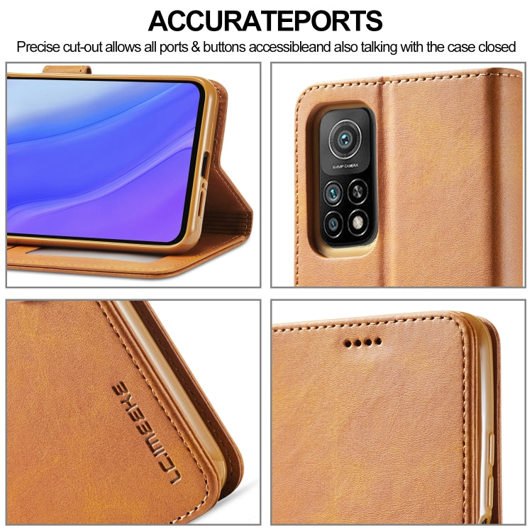For Xiaomi Mi 10 5G / Mi 10T Pro 5G LC.IMEEKE Calf Texture Horizontal Flip Leather Case with Holder & Card Slots & Wallet(Yellow) - Xiaomi Cases by LC.IMEEKE | Online Shopping UK | buy2fix
