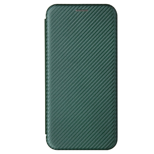 For Samsung Galaxy A52 5G / 4G Carbon Fiber Texture Horizontal Flip TPU + PC + PU Leather Case with Card Slot(Green) by buy2fix