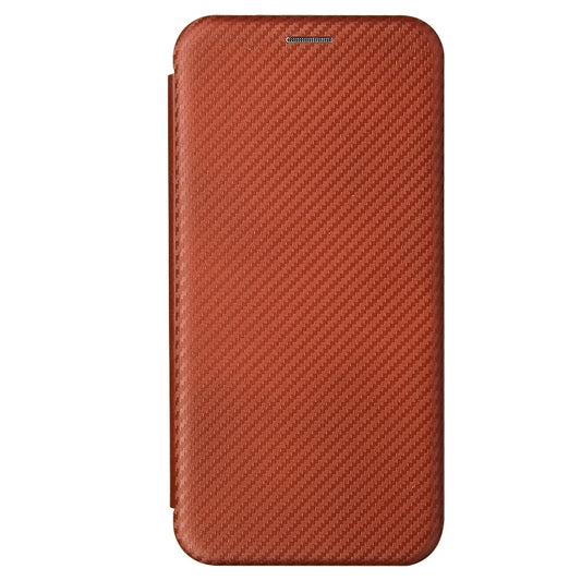 For Samsung Galaxy A52 5G / 4G Carbon Fiber Texture Horizontal Flip TPU + PC + PU Leather Case with Card Slot(Brown) by buy2fix