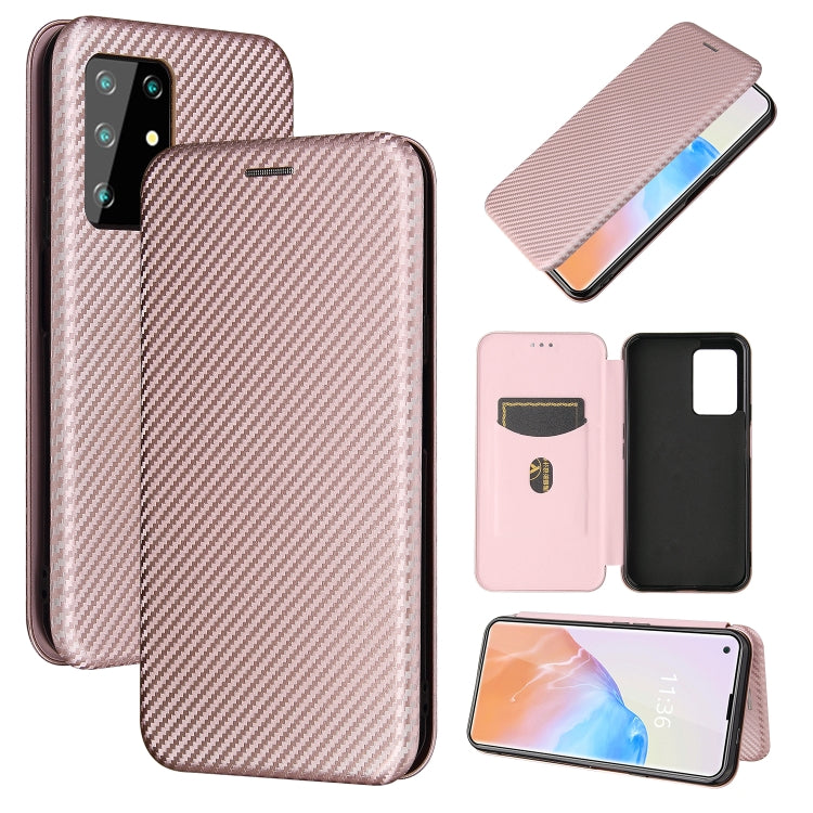For Cubot X30 Carbon Fiber Texture Horizontal Flip TPU + PC + PU Leather Case with Card Slot(Pink) - More Brand by buy2fix | Online Shopping UK | buy2fix