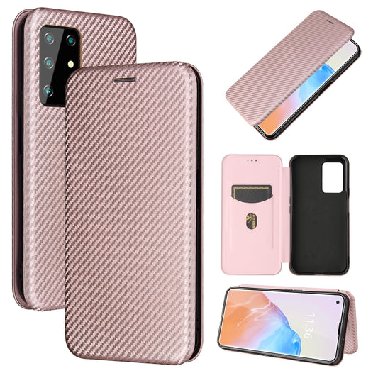For Cubot X30 Carbon Fiber Texture Horizontal Flip TPU + PC + PU Leather Case with Card Slot(Pink) - More Brand by buy2fix | Online Shopping UK | buy2fix