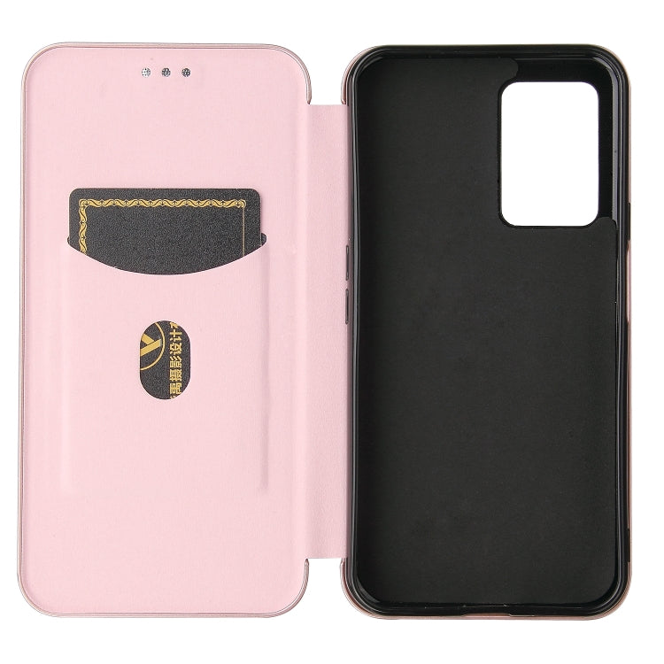 For Cubot X30 Carbon Fiber Texture Horizontal Flip TPU + PC + PU Leather Case with Card Slot(Pink) - More Brand by buy2fix | Online Shopping UK | buy2fix