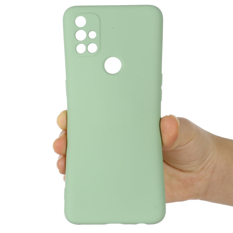 For OnePlus Nord N10 5G Pure Color Liquid Silicone Shockproof Full Coverage Case(Green) - OnePlus Cases by buy2fix | Online Shopping UK | buy2fix