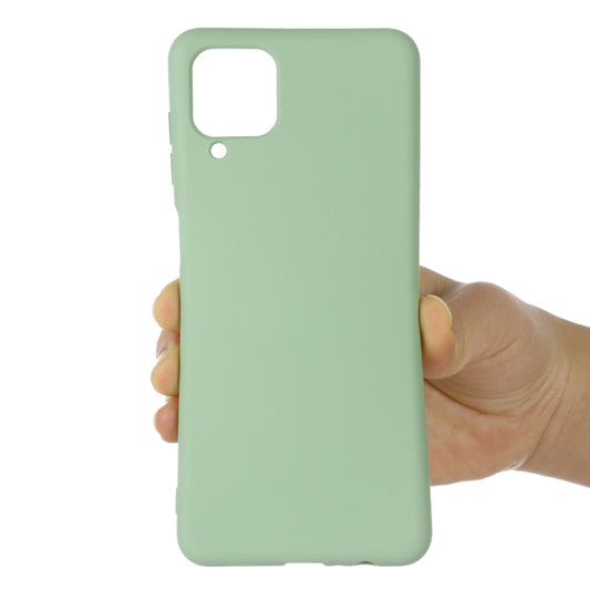 For Samsung Galaxy A12 Pure Color Liquid Silicone Shockproof Full Coverage Case(Green) by buy2fix