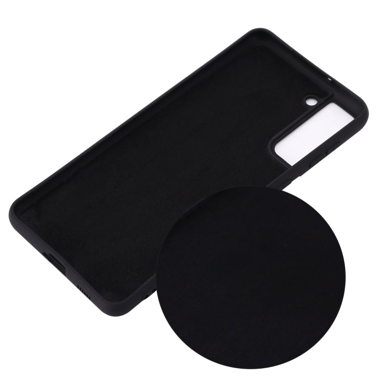 For Samsung Galaxy S21 5G Pure Color Liquid Silicone Shockproof Full Coverage Case(Black) - Galaxy S21 5G Cases by buy2fix | Online Shopping UK | buy2fix