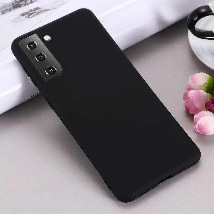 For Samsung Galaxy S21 5G Pure Color Liquid Silicone Shockproof Full Coverage Case(Black) - Galaxy S21 5G Cases by buy2fix | Online Shopping UK | buy2fix
