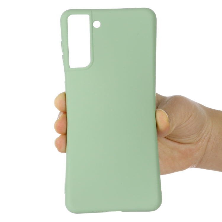 For Samsung Galaxy S21 5G Pure Color Liquid Silicone Shockproof Full Coverage Case(Green) - Galaxy S21 5G Cases by buy2fix | Online Shopping UK | buy2fix