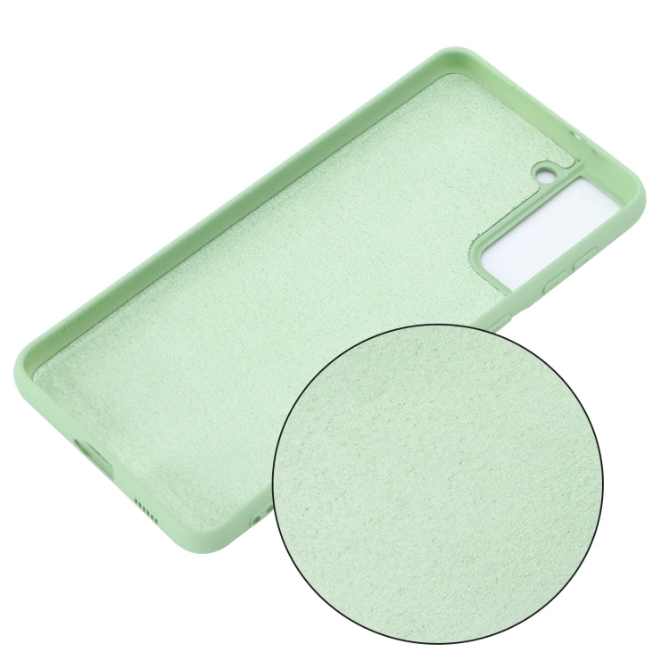 For Samsung Galaxy S21 5G Pure Color Liquid Silicone Shockproof Full Coverage Case(Green) - Galaxy S21 5G Cases by buy2fix | Online Shopping UK | buy2fix