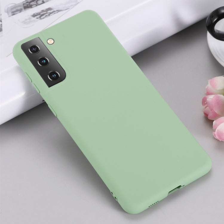 For Samsung Galaxy S21 5G Pure Color Liquid Silicone Shockproof Full Coverage Case(Green) - Galaxy S21 5G Cases by buy2fix | Online Shopping UK | buy2fix