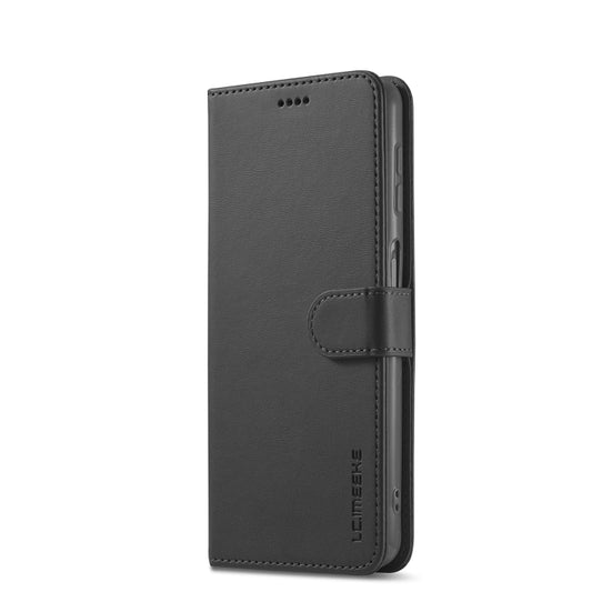 For Samsung Galaxy A32 5G LC.IMEEKE Calf Texture Horizontal Flip Leather Case, with Holder & Card Slots & Wallet & Photo Frame(Black) by LC.IMEEKE