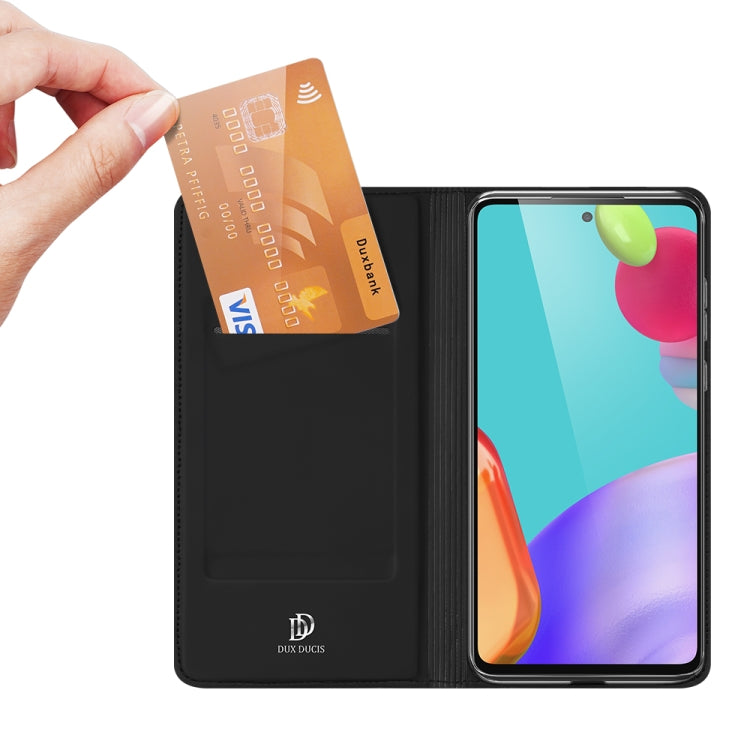 For Samsung Galaxy A52s / A52 5G / 4G DUX DUCIS Skin Pro Series Horizontal Flip PU + TPU Leather Case, with Holder & Card Slots(Black) - Galaxy Phone Cases by DUX DUCIS | Online Shopping UK | buy2fix