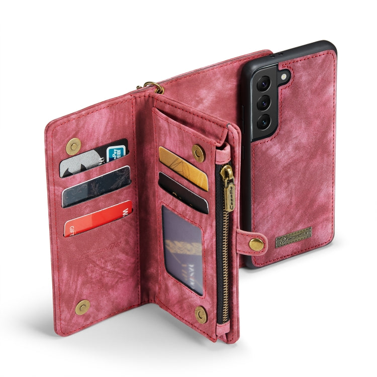 For Samsung Galaxy S21 5G CaseMe-008 Detachable Multifunctional Flip Leather Phone Case(Red) - Galaxy S21 5G Cases by CaseMe | Online Shopping UK | buy2fix