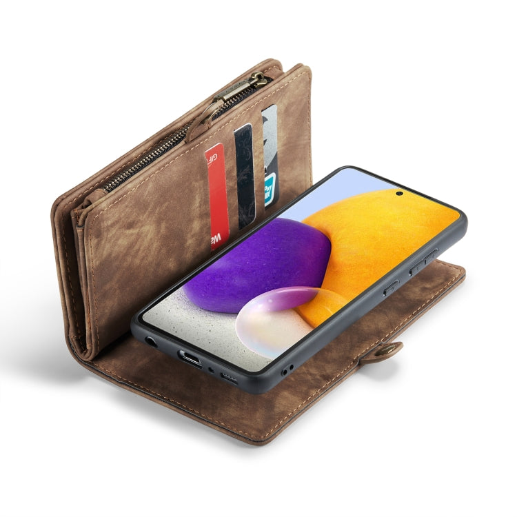 For Samsung Galaxy S21+ 5G CaseMe-008 Detachable Multifunctional Flip Leather Phone Case(Brown) - Galaxy S21+ 5G Cases by CaseMe | Online Shopping UK | buy2fix