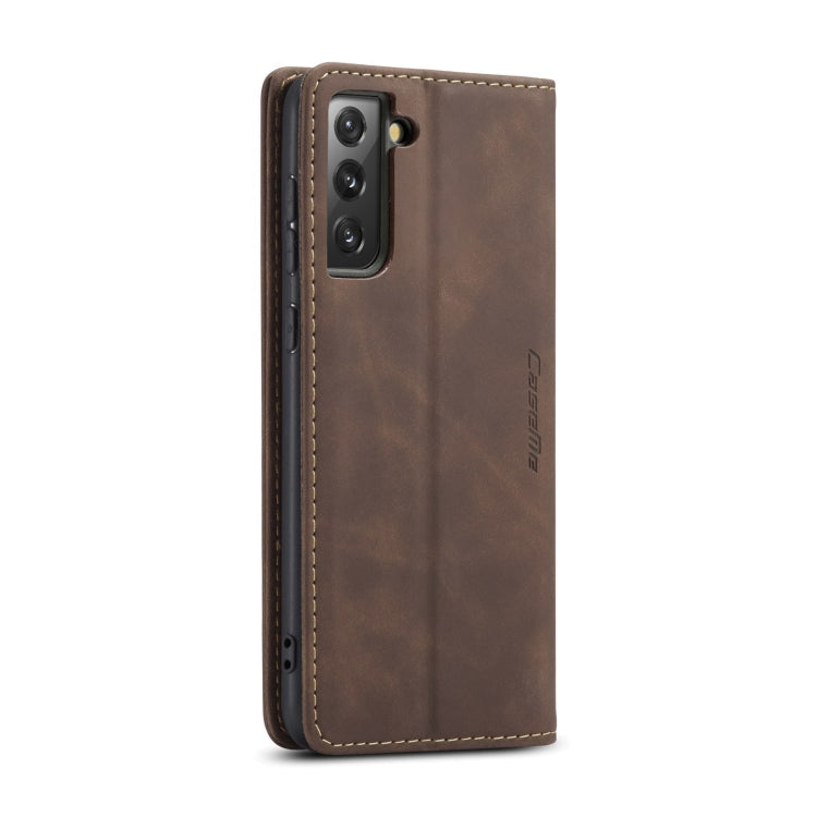 For Samsung Galaxy S21+ 5G CaseMe 013 Multifunctional Horizontal Flip Leather Case with Holder & Card Slot & Wallet(Coffee) - Galaxy S21+ 5G Cases by CaseMe | Online Shopping UK | buy2fix